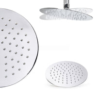 Naples Contemporary Round Concealed Thermostatic Shower Set Ceiling Fixed 8" Shower Head - Chrome (1 Outlet)