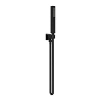 Spello Square Thermostatic Concealed Shower Set with Wall Mounted Shower & Handset Kit - Black