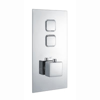 Spello Square Thermostatic Concealed Shower Set with Ceiling Mounted Shower & Handset Kit - Chrome