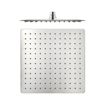 Spello Square Thermostatic Concealed Shower Set with Bath Filler, Wall Overhead Shower, Handset Kit - Chrome