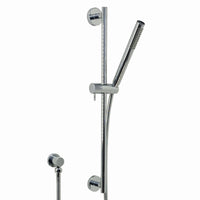 Buy Naples Contemporary Round Concealed Thermostatic Shower Set Incl. Triple Diverter Valve, Wall Fixed 8" Shower Head, Slider Rail Kit, 4 Body Jets - Chrome (3 Outlet) online UK