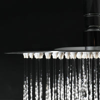 Venice Contemporary Round Concealed Thermostatic Shower Set Incl. Triple Diverter Valve, Wall Fixed 8" Shower Head, Slider Rail Kit, Bath Filler Waste with Overflow - Chrome (3 Outlet)