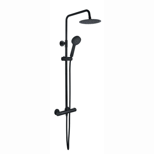 Buy Dune round thermostatic shower set 200mm head & handheld - matt black online UK