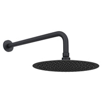 Venice Contemporary Round Concealed Thermostatic Shower Set Wall Fixed 8" Shower Head - Matte Black (1 Outlet)