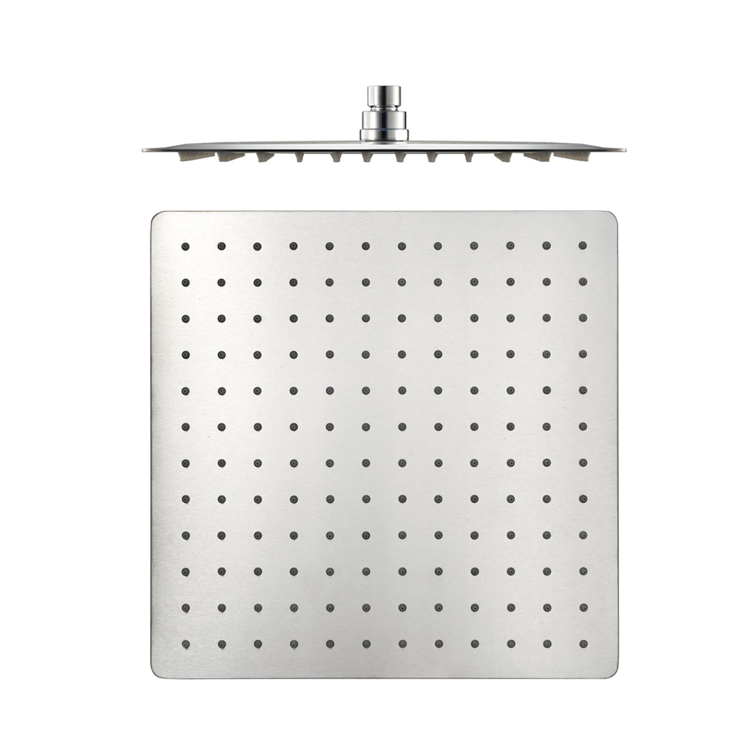 Naples Square Concealed Thermostatic Shower Set Incl. Twin Valve, Wall Fixed 8" Shower Head, Handset Kit - Chrome (2 Outlet)