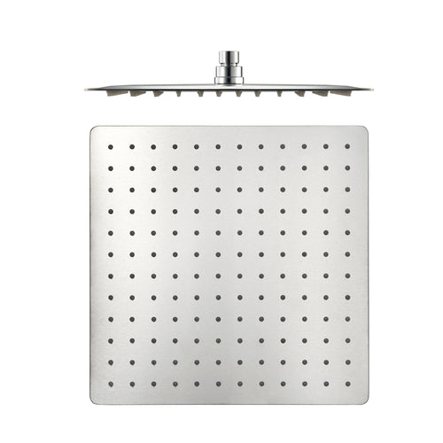 Buy Naples Square Concealed Thermostatic Shower Set Incl. Twin Valve, Wall Fixed 8" Shower Head, Handset Kit - Chrome (2 Outlet) online UK