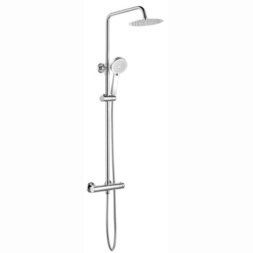 Dune round thermostatic shower set 200mm head & handheld - chrome