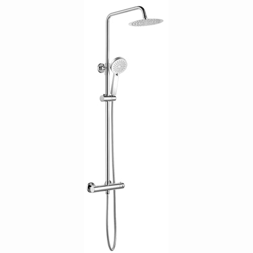 Dune round thermostatic shower set 200mm head & handheld - chrome