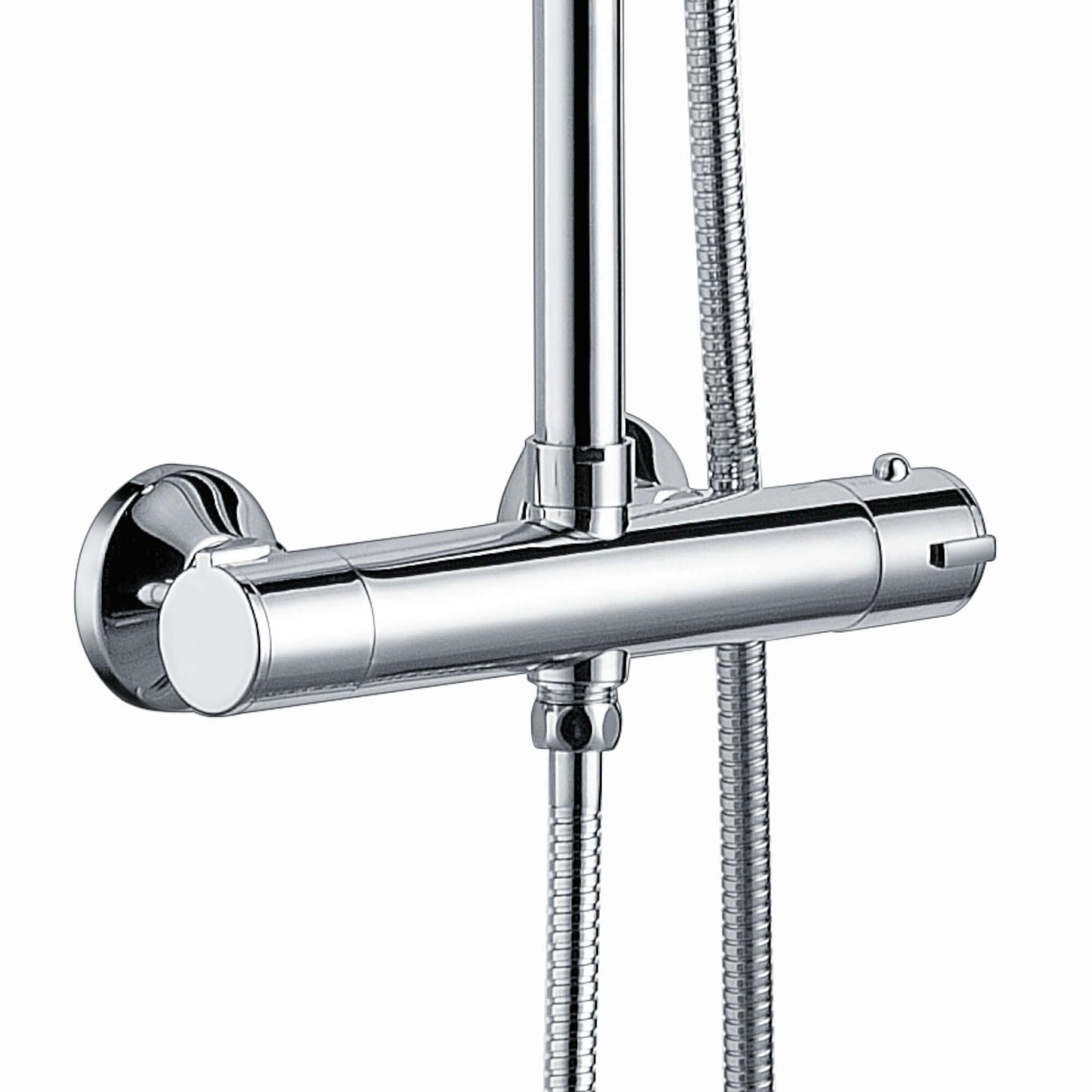 Buy Dune round thermostatic shower set 200mm head & handheld - chrome Online UK | HOUSE OF ENKI