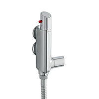 Vito Vertical Thermostatic Shower Bar Mixer Valve Tap With Contemporary Douche Bidet Handshower Spray Kit - Chrome