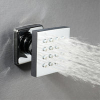 Spello Square Thermostatic Concealed Shower Set with Body Jets, Ceiling Overhead Shower, Handset Kit - Chrome