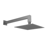 Spello Square Thermostatic Concealed Shower Set with Wall Mounted Shower & Handset Kit - Gunmetal Grey