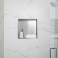 Shower Niche 300 x 300 - Brushed Steel