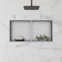 Shower Niche 600 x 300 - Brushed Steel