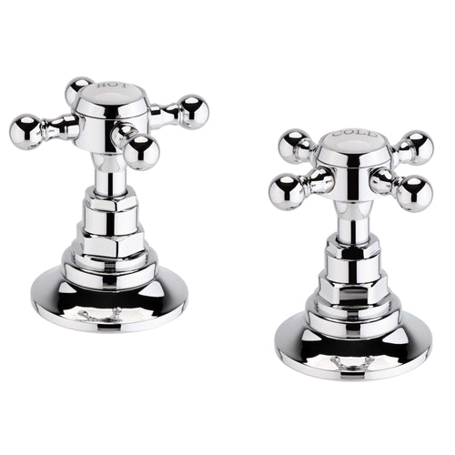 Buy Traditional 3/4" deck bath side valves (pair) - chrome online UK