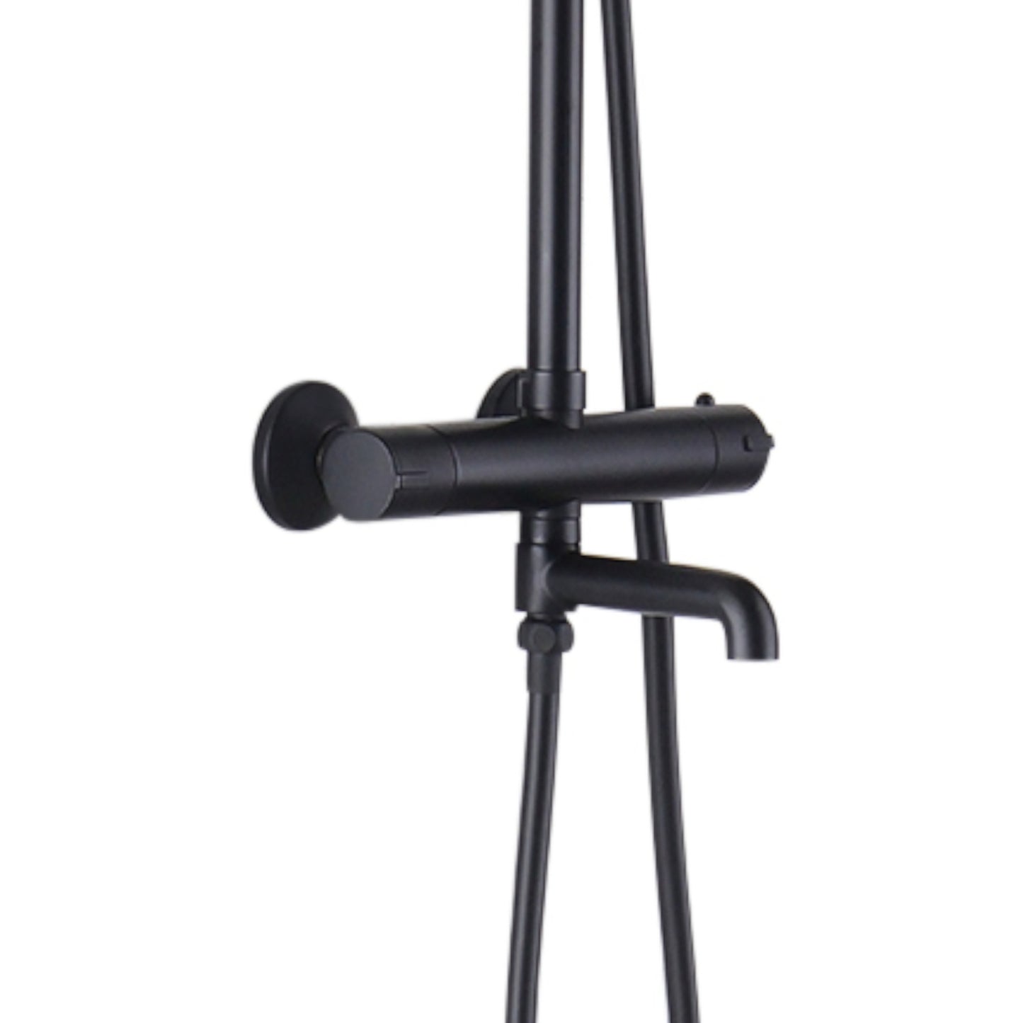 Dune contemporary 3 outlet thermostatic bar shower mixer valve - matt black