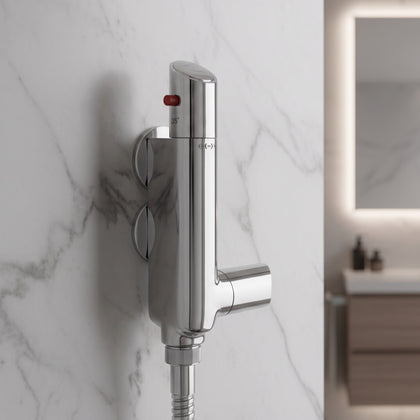 Vito vertical thermostatic shower bar mixer valve tap - chrome