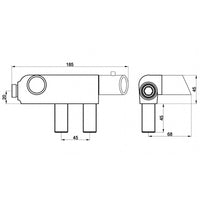 Vito vertical thermostatic shower bar mixer valve tap - chrome