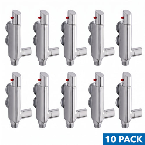 Vito vertical thermostatic bar shower mixer valve with 45mm fixing centres - chrome x 10 pack