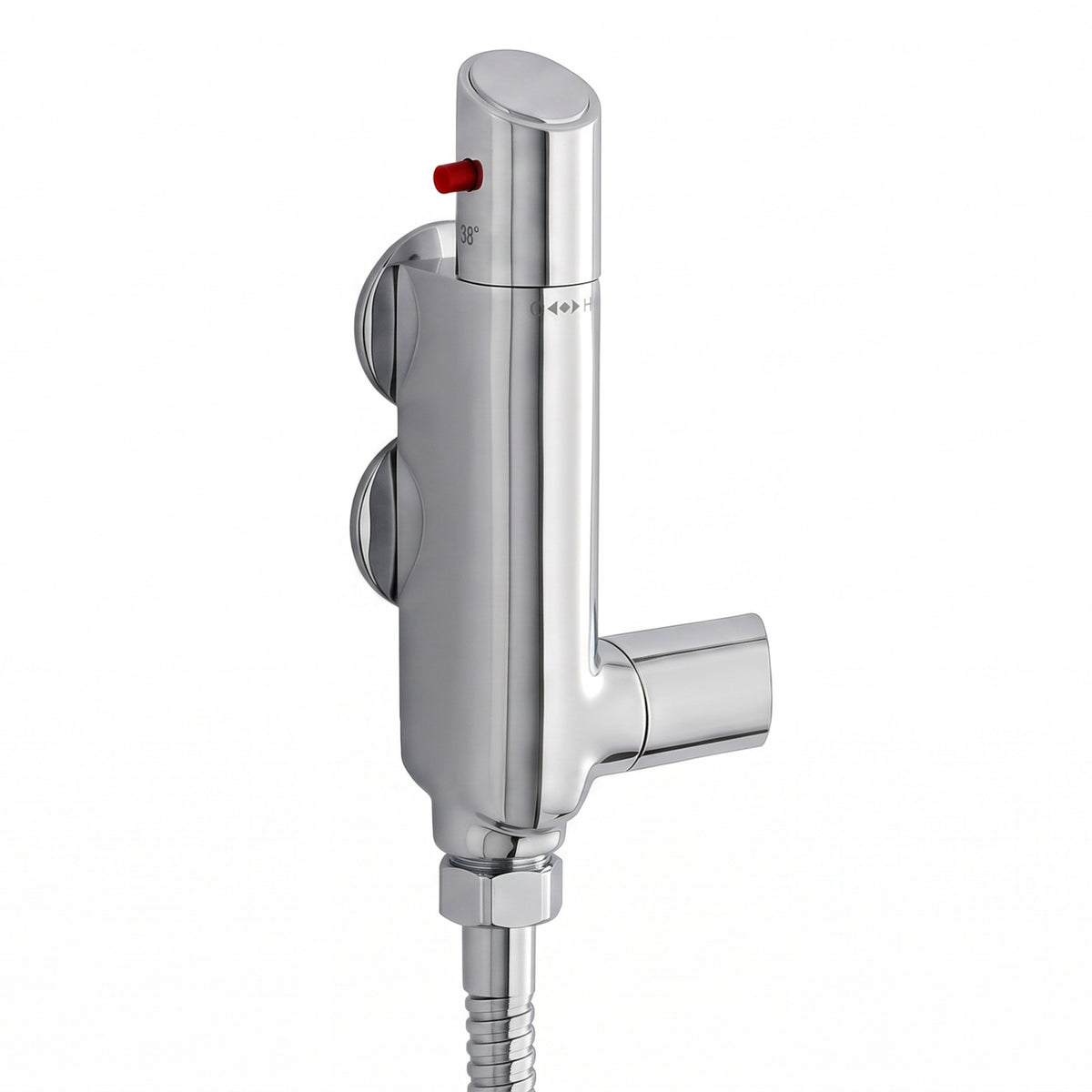 Vito vertical thermostatic bar shower mixer valve with 45mm fixing centres - chrome x 10 pack