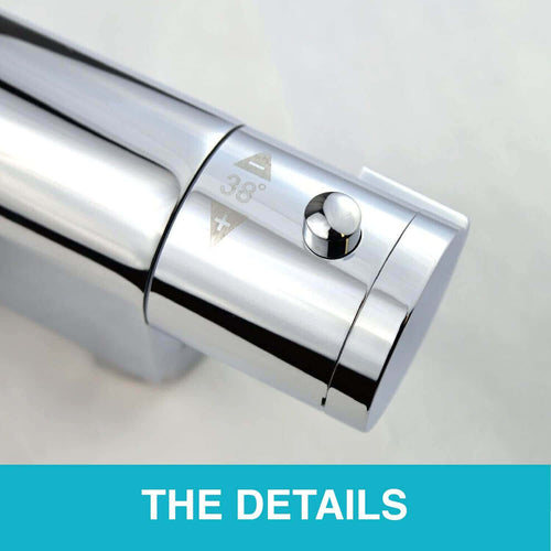 Buy Vero mini vertical thermostatic shower bar mixer valve - chrome online UK