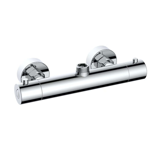 Buy Dune thermostatic bar shower mixer valve top outlet 1/2" or 3/4" outlet (with adaptor) contemporary - chrome online UK