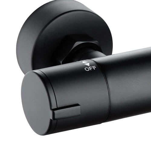 Buy Dune contemporary 1/2" outlet thermostatic bar shower mixer valve - matt black online UK