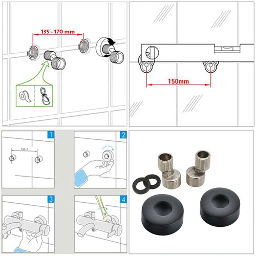 Buy Dune contemporary 1/2" outlet thermostatic bar shower mixer valve - matt black online UK