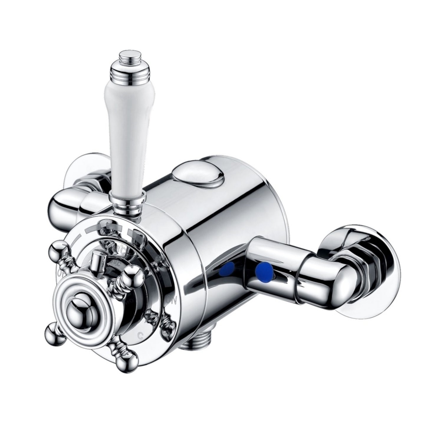 Dulwich traditional exposed thermostatic concentric shower valve top or bottom outlet - chrome