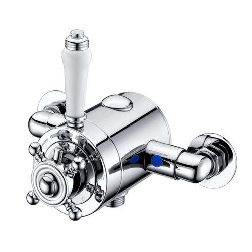Buy Dulwich traditional exposed thermostatic concentric shower valve top or bottom outlet - chrome online UK