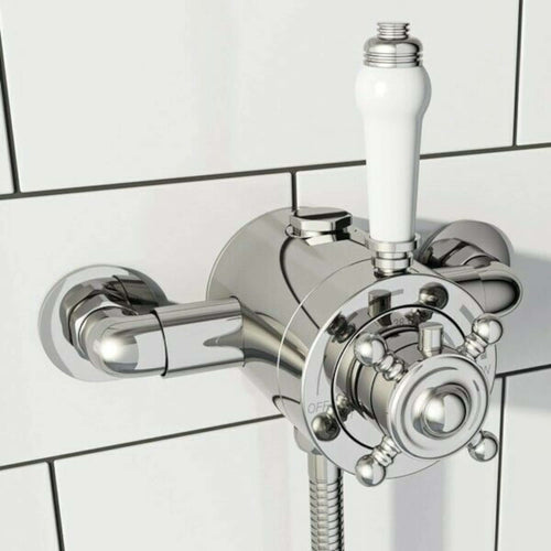 Buy Dulwich traditional exposed thermostatic concentric shower valve top or bottom outlet - chrome online UK