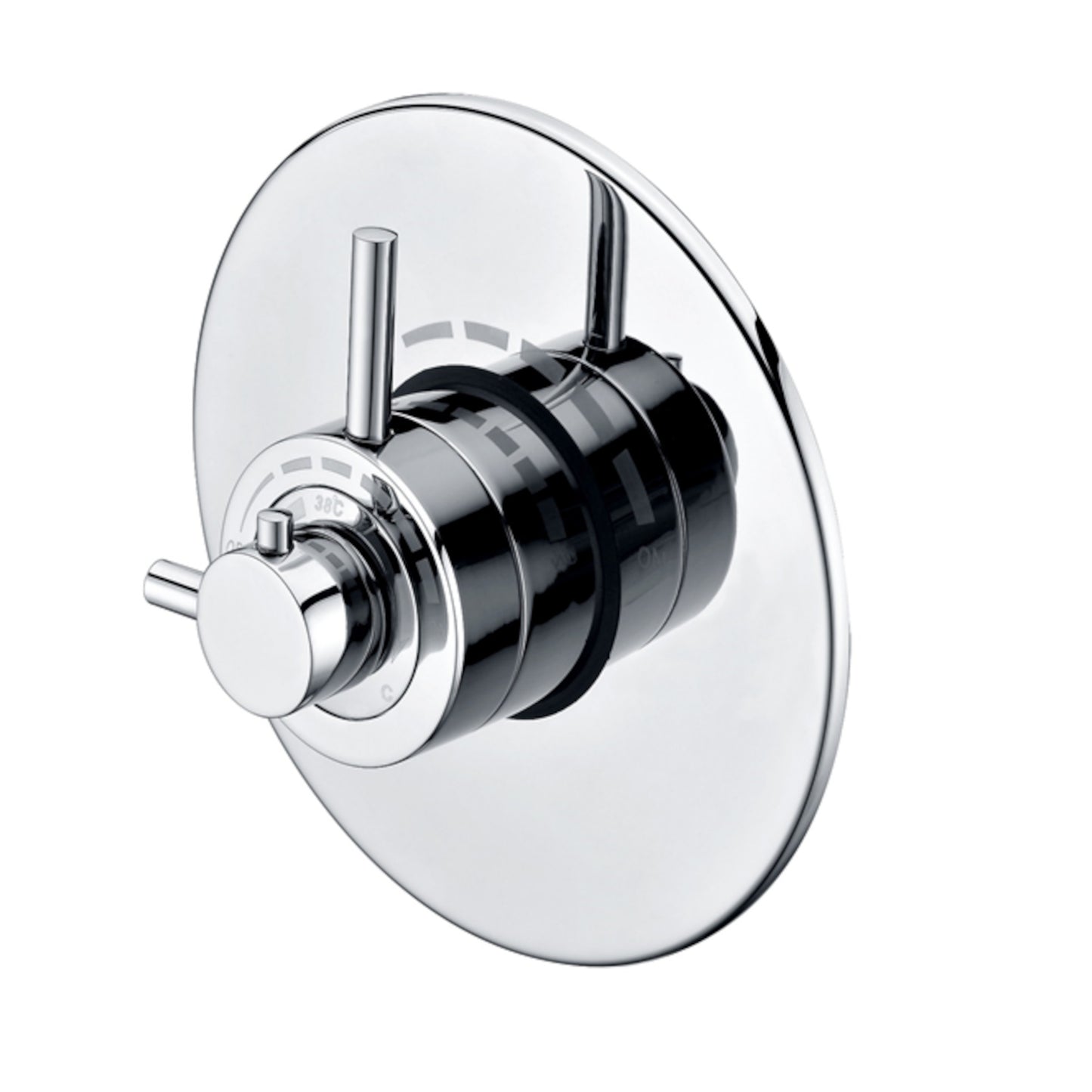 Azure modern concealed thermostatic concentric shower valve - chrome