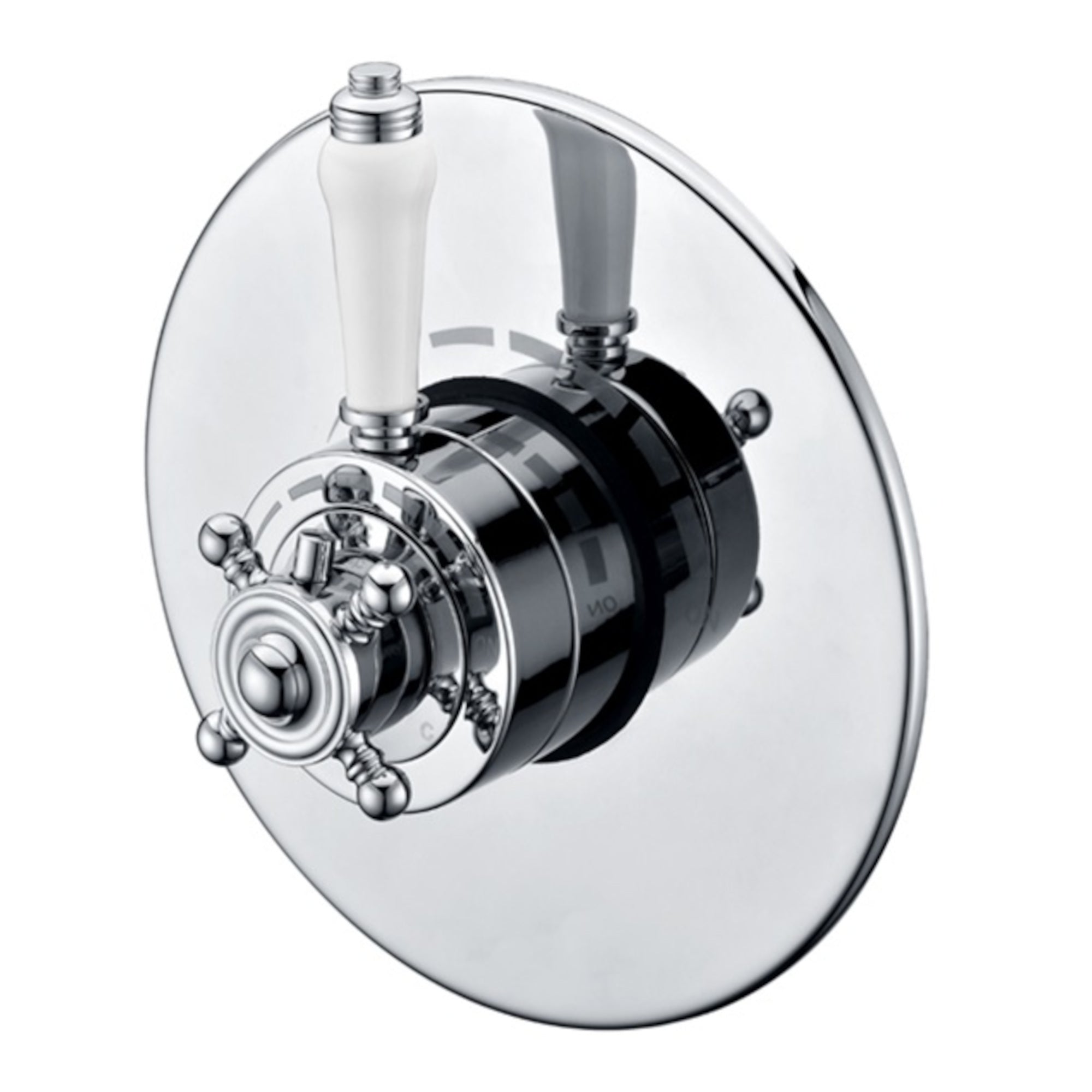 Dulwich traditional concealed thermostatic concentric shower valve - chrome