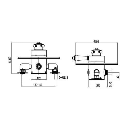 Buy Dulwich traditional concealed thermostatic concentric shower valve - chrome online UK