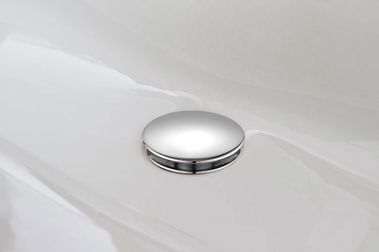 Pop up basin waste round un-slotted - chrome