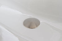 Pop up basin waste round slotted - brushed nickel