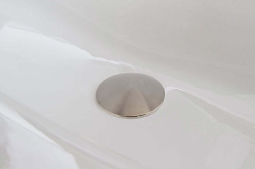 Buy Pop up basin waste round slotted - brushed nickel online UK