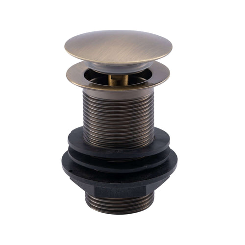 Buy Pop up basin waste round unslotted - antique brass online UK