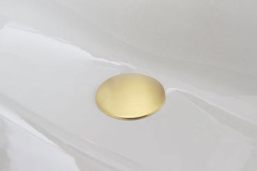 Pop up basin waste round slotted - brushed brass