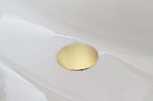 Buy Pop up basin waste round unslotted - brushed brass online UK