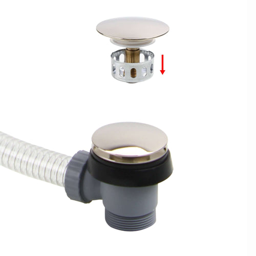 Buy Easy clean cut to size pipe bath sprung waste & overflow (bath thickness 5-15mm) - gold online UK