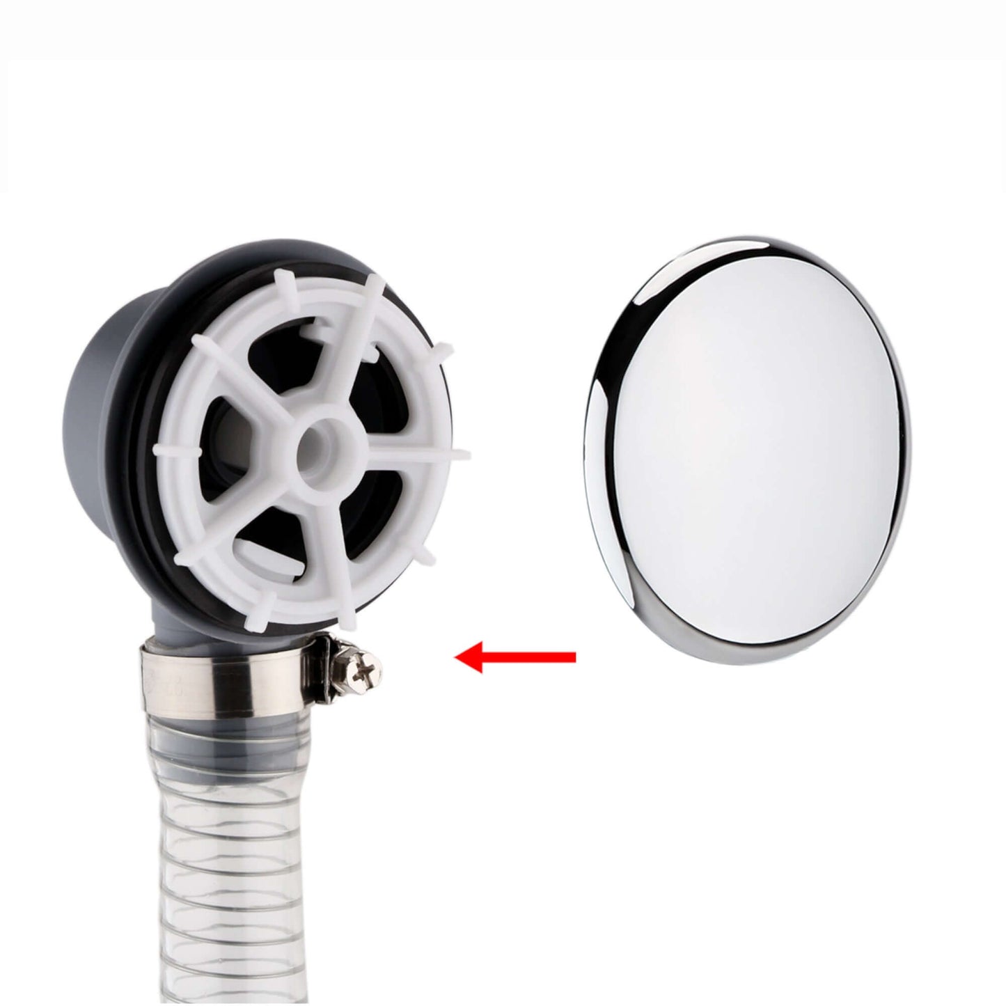 Buy Easy clean cut to size pipe bath sprung waste & overflow (bath thickness 5-15mm) - chrome Online UK | HOUSE OF ENKI