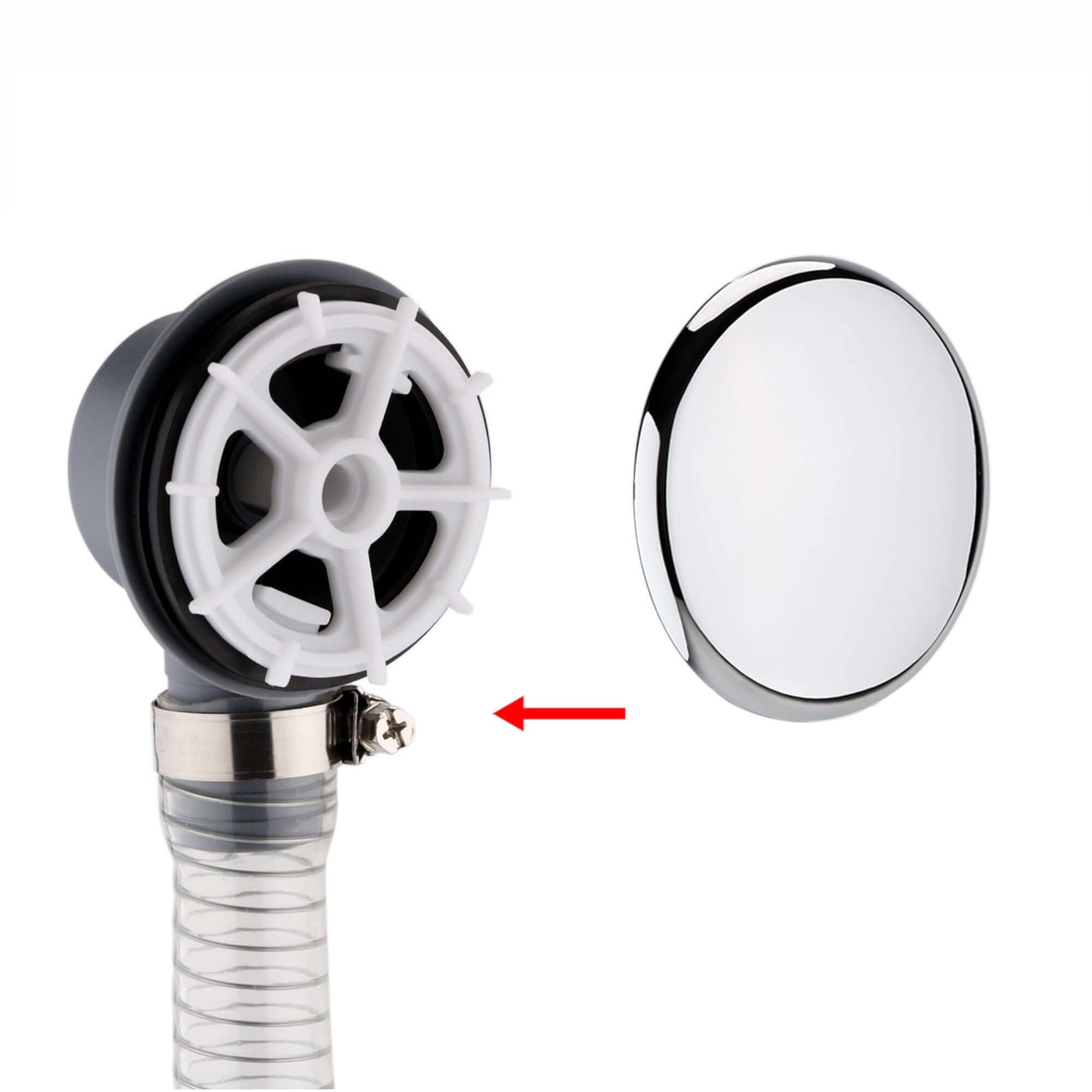 Buy Easy clean cut to size pipe bath sprung waste & overflow (bath thickness 5-15mm) - chrome Online UK | HOUSE OF ENKI