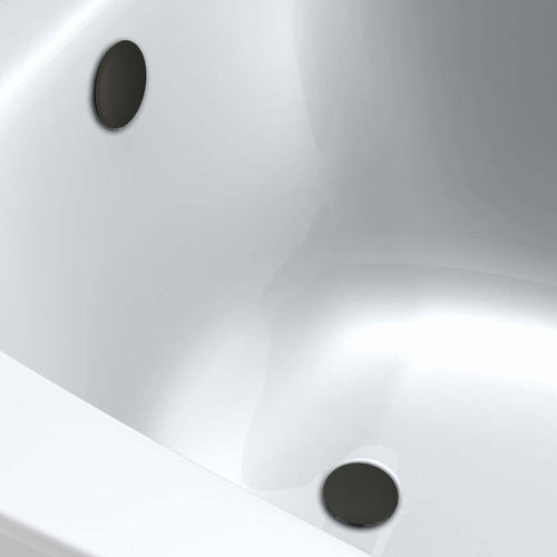 Buy Easy clean cut to size pipe bath sprung waste & overflow (bath thickness 5-15mm) - matt black online UK