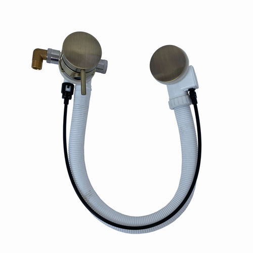 Buy Round freeflow bath filler with overflow and pop up waste - antique brass online UK