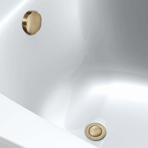 Buy Bath pop up waste with overflow suitable for 5-25mm bath thickness - antique brass online UK