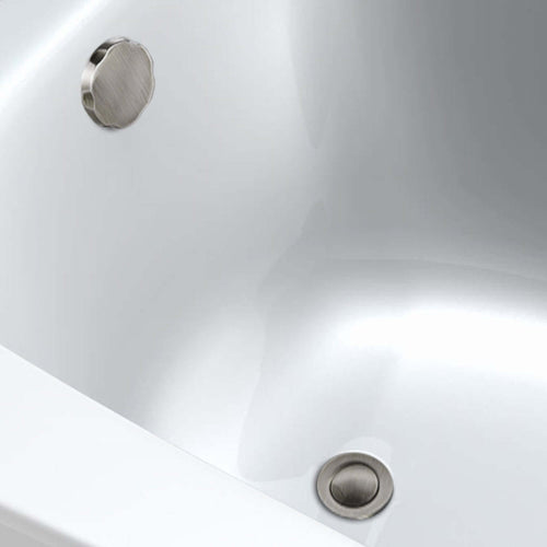 Buy Bath pop up waste with overflow suitable for 5-25mm bath thickness - brushed nickel online UK