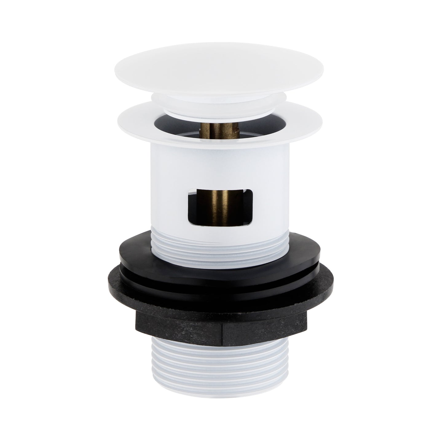 Pop up basin waste round slotted - matt white