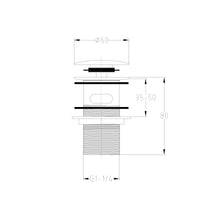 Pop up basin waste round slotted - matt white