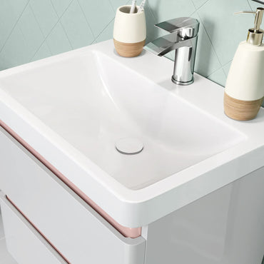 Pop up basin waste round unslotted - white
